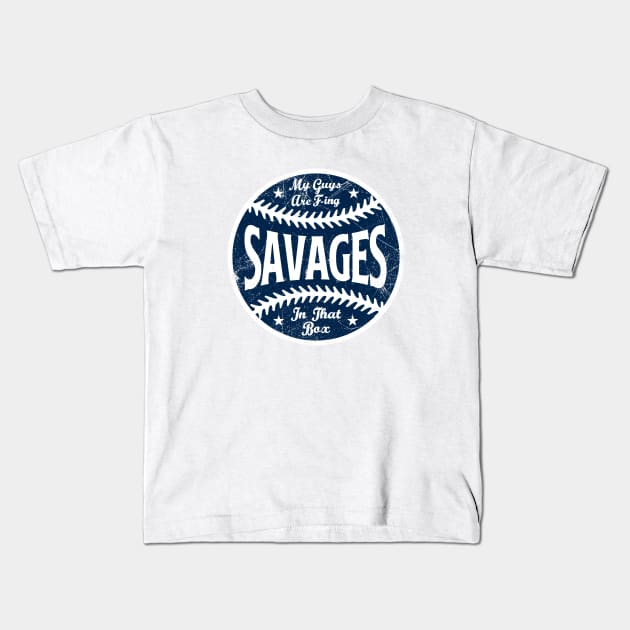 New York Savages - White Kids T-Shirt by KFig21